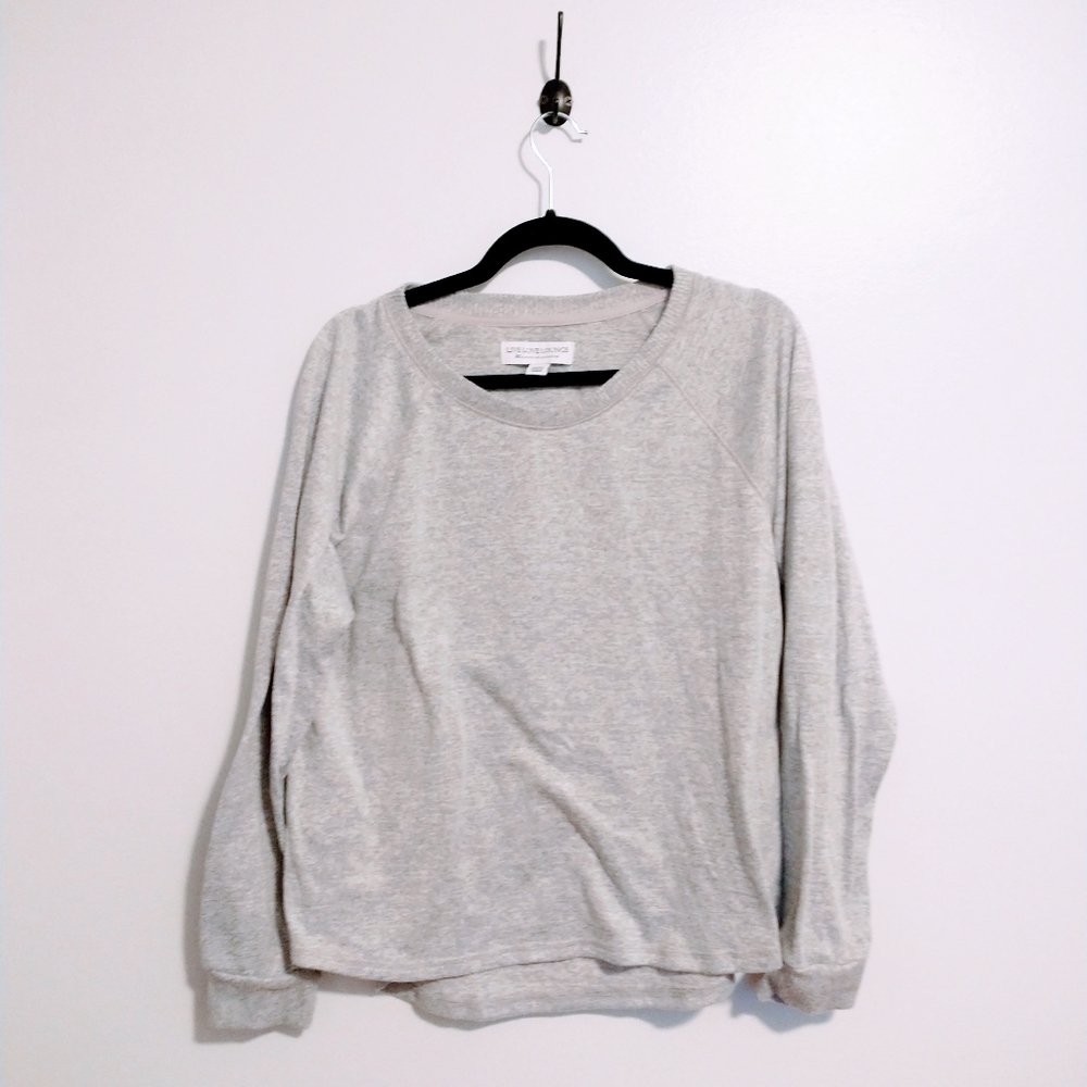 Karen Neuburger Live Love Lounge grey long sleeve sweater size extra large